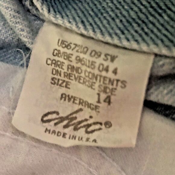 VTG Chic Ultra High Rise Bermuda Denim Shorts Waist Sz 30" Light Wash Jorts USA - Picture 14 of 15